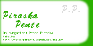 piroska pente business card